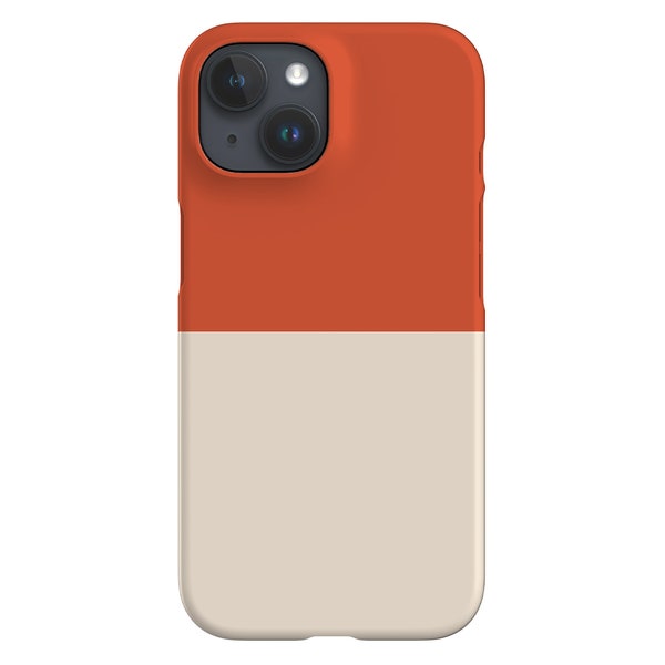 Colour Block Horizontal Limited-Edition Phone Case | Minimalist | Phone Case For iPhone 13 12 11, Samsung Galaxy. Google Pixel | Sand Orange