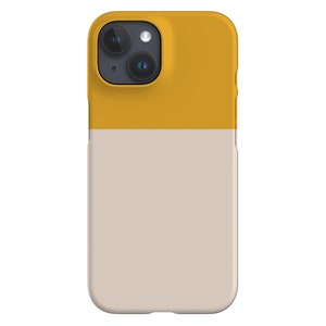 Colour Block Print Phone Case | Minimalist | Cover for iPhone 16 15 14 13 12 11 SE Max Pro - Samsung Galaxy S24 - Google Pixel 8 | Yellow