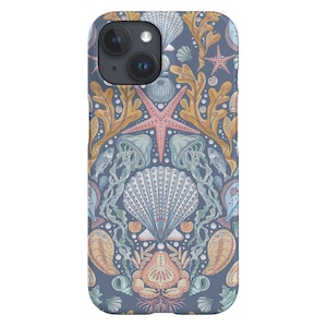 Deep Sea Damask By Rebecca Elfast Phone Case | Ocean Coral Jellyfish iPhone 14 13 12 11 Samsung Galaxy Google Pixel Case By Harper & Blake