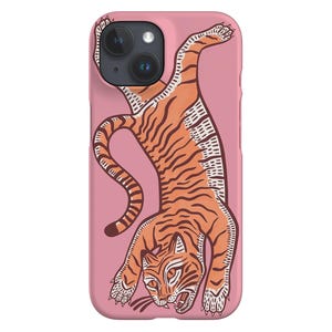Tiger Phone Case | Cute Safari Wild Cat | Cover for iPhone 16 15 14 13 12 SE Max Pro - Samsung Galaxy S25 - Google Pixel 9 | Mythic Blossom