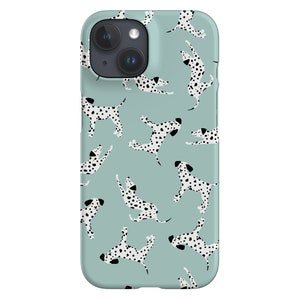 Dalmatiner Handyhülle | Süßer Dotty Haustier Hund | Hülle für iPhone 16 15 14 13 12 11 SE Max Pro - Samsung Galaxy S24 - Google Pixel 8 | Blau Mint