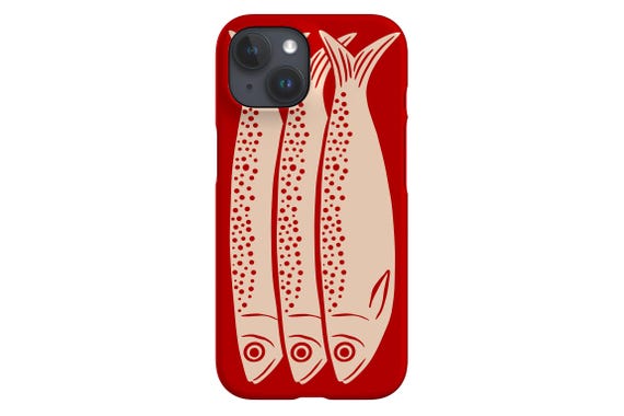 Sardines Fish Phone Case: Red Sea Animal Design