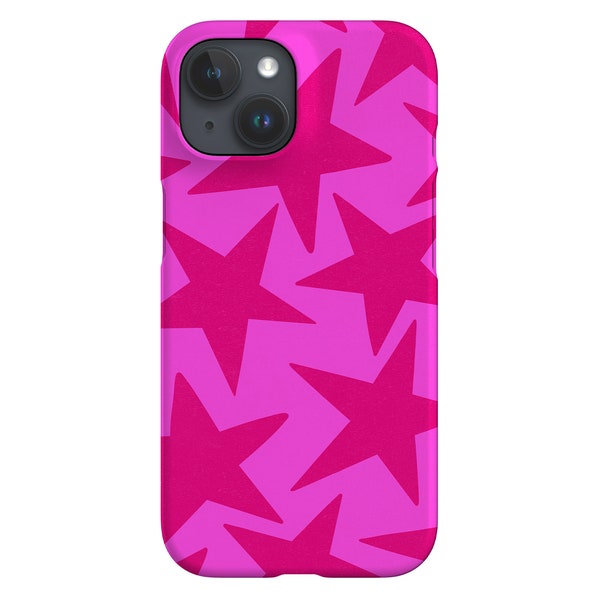 Vintage Large Stars Limited-Edition Phone Case | Y2K Retro Print | Phone Case For iPhone 15 14 13 Samsung Galaxy Google Pixel | Hot Pink