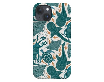 Whale Shark Aqua by Denes Anna Design Phone Case | Turtle Octopus Fish iPhone 14 13 12 Samsung Galaxy Google Pixel Case By Harper & Blake