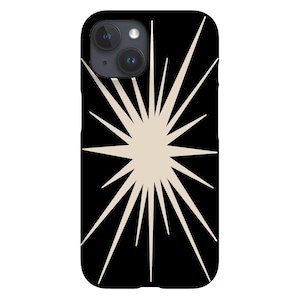 Boho Star Phone Case: Abstraktes Boho-Design; Schwarz
