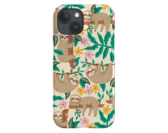 Sloth Jungle Phone Case | Tropical Cream Cover
