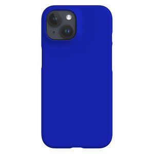 Schlichte Block-Telefon-Hülle | Minimalistische Farbe | Hülle für iPhone 16 15 14 13 12 SE Max Pro - Samsung Galaxy S24 - Google Pixel 8 | Azurblau