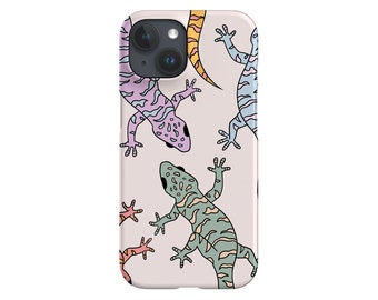 Oversized Lizards Phone Case | Cute Reptile | Cover for iPhone 15 14 13 12 11 SE Max Pro - Samsung Galaxy S24 - Google Pixel 8 | Pastel