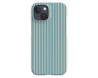 Beige & Blue Vertical Stripes Phone Case