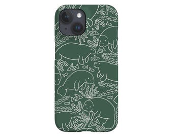 Seal Coral Reef Phone Case: Beige Blue Ocean Sea Lion Design - Etsy