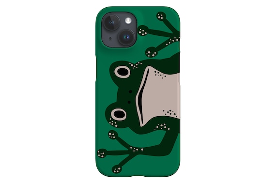 Frog Phone Case | Bold Cute Amphibian Animal | Cover for iPhone 16 15 14 13 12 11 SE Max Pro - Samsung Galaxy S24 - Google Pixel 8 | Green