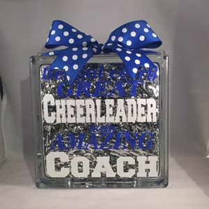 Cheerleading Coach/Sport Coach Customized/Personalized Glass Block (8-inch)