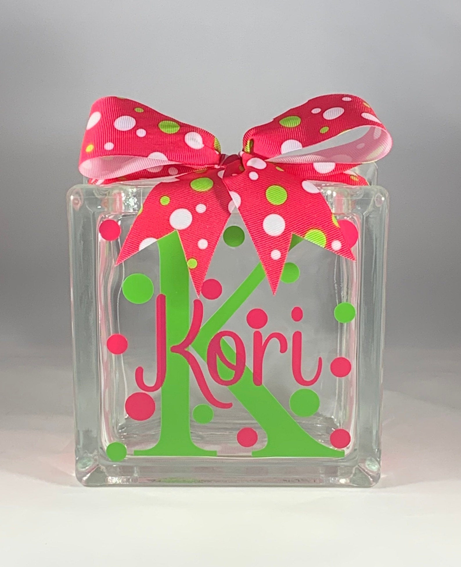 Filles Custom/Personalized Glass Block Money Bank/Piggy Bank Etsy France
