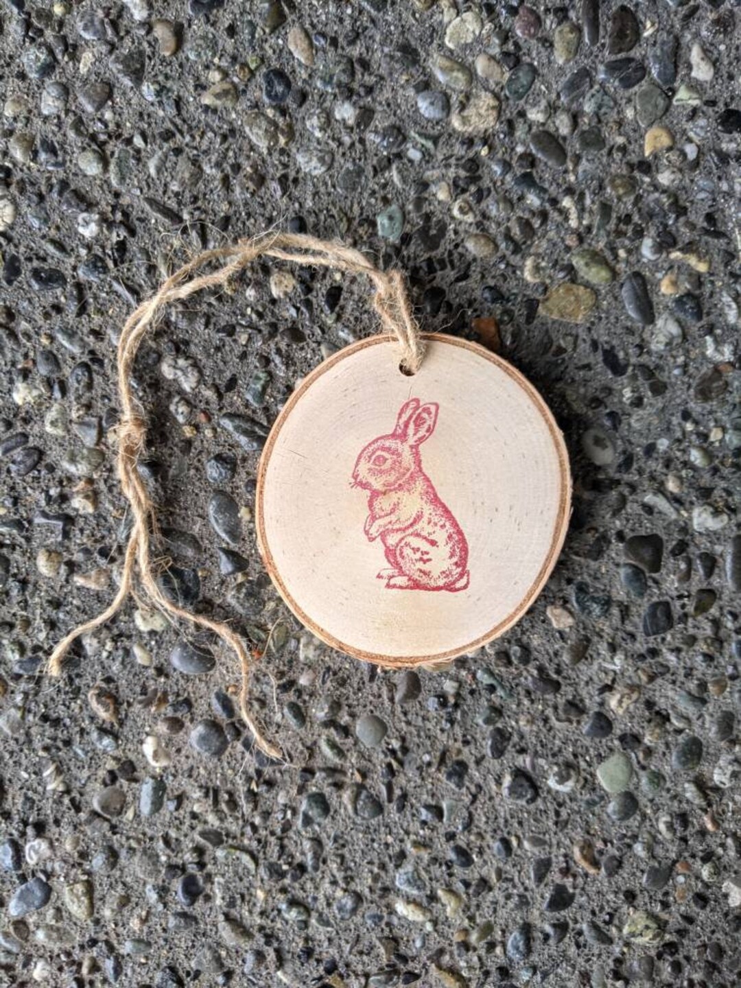 Peter Rabbit Ornament Unique Rustic Rabbit Log Slice Ornament Hand ...