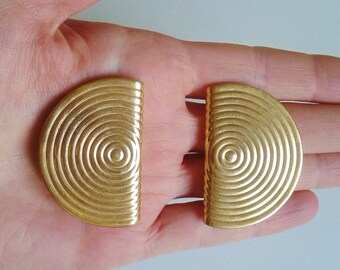 Earrings chic clip 80's Gold