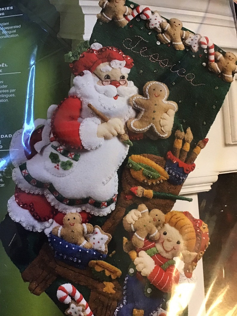 Christmas Cookies Stocking felt