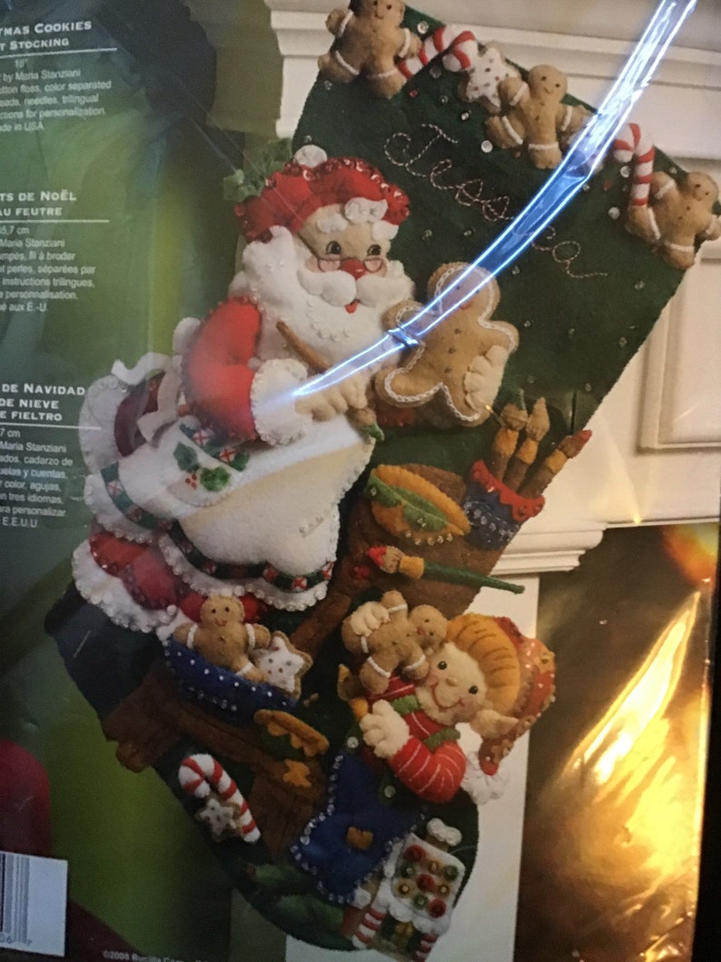 Christmas Cookies Stocking felt