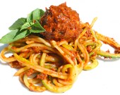 RECIPE: Zucchini Spaghetti with Walnut 'Meatballs' recipe, vegan, vegetarian, gluten free, wholefood, instant download