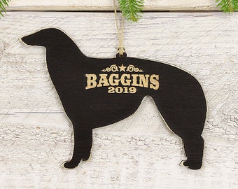 Personalized Borzoi Dog Christmas Ornament, Dog Gift