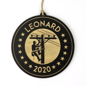 Personalized Lineman Christmas Ornament