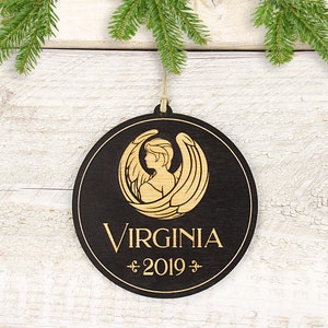 Personalized Virgo Ornament, Zodiac Horoscope Astrology Star Sign