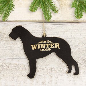 Personalized Irish Wolfhound Dog Christmas Ornament, Dog Gift,