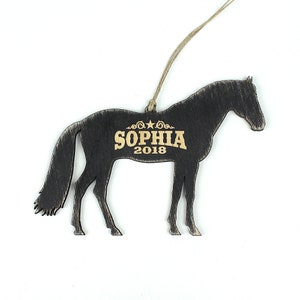 Personalized Standing Horse Ornament, Horse Gift