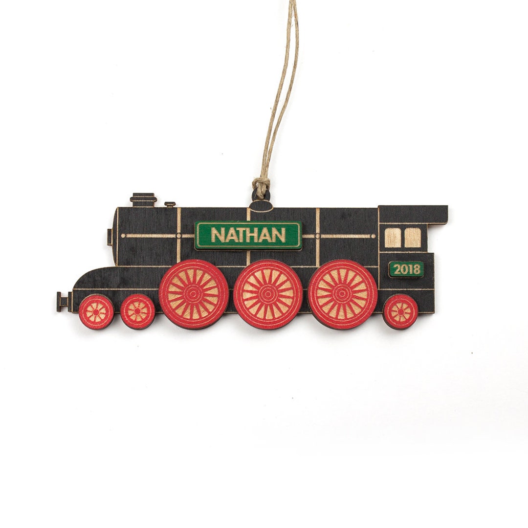 Personalized train christmas ornaments Clearance