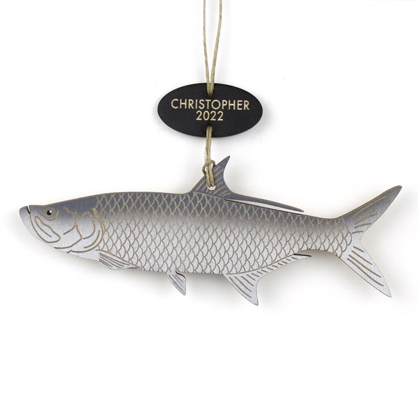 Full-body Tarpon Fish In Side Swim Pose With Large Scales And Fins - View #8