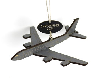 KC-135 Stratotanker Airplane Ornament with Personalized Tag