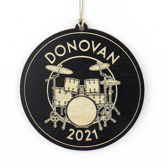 Ornament - Black - PERSONALIZED Drums Ornament - Black - PERSONALIZED Drums