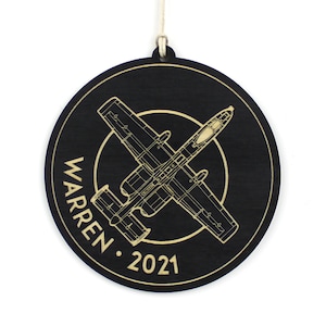 Personalized A-10 Thunderbolt II Warthog (#2) Jet Airplane Christmas Ornament