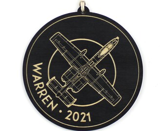 Personalized A-10 Thunderbolt II Warthog (#2) Jet Airplane Christmas Ornament