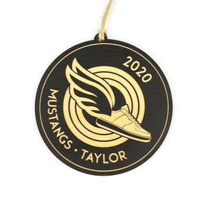 Personalized Running Track & Field Christmas Ornament