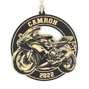 Personalized Sport Bike Motorcycle Christmas Ornament, motorcycle gift for him or her, custom design