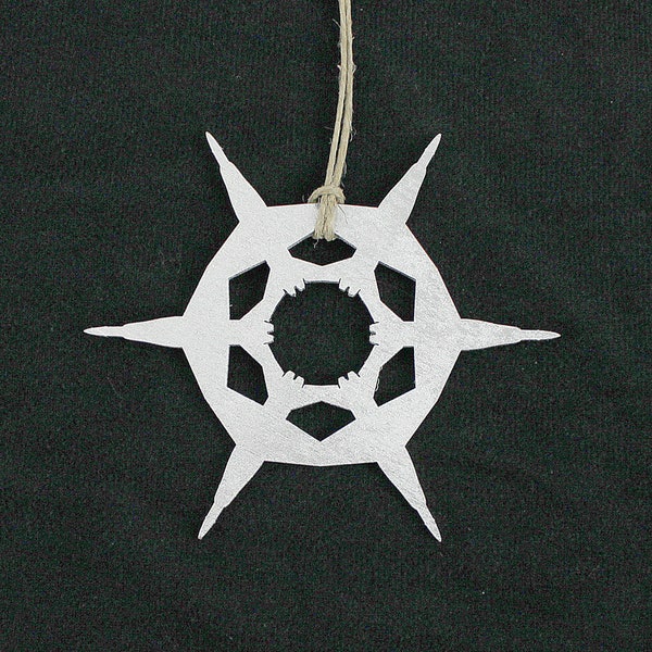 Snowflake F-18 Hornet Airplane Christmas Ornament Snowflake