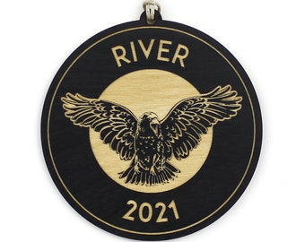 Personalized Raven Christmas Ornament