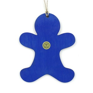 Ninja Gingerbread Man Christmas Ornament Blue image 2