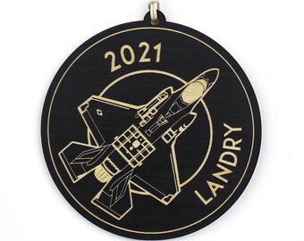 Personalized F-35 Lighting II #2 Fighter Jet Airplane Christmas Ornament
