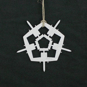 Snowflake A-10 Warthog Airplane Christmas Ornament Snowflake