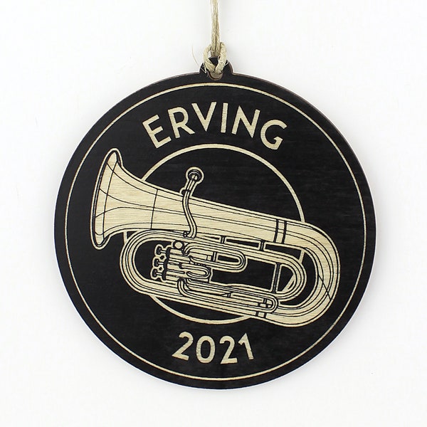 Personalized Euphonium Christmas Ornament