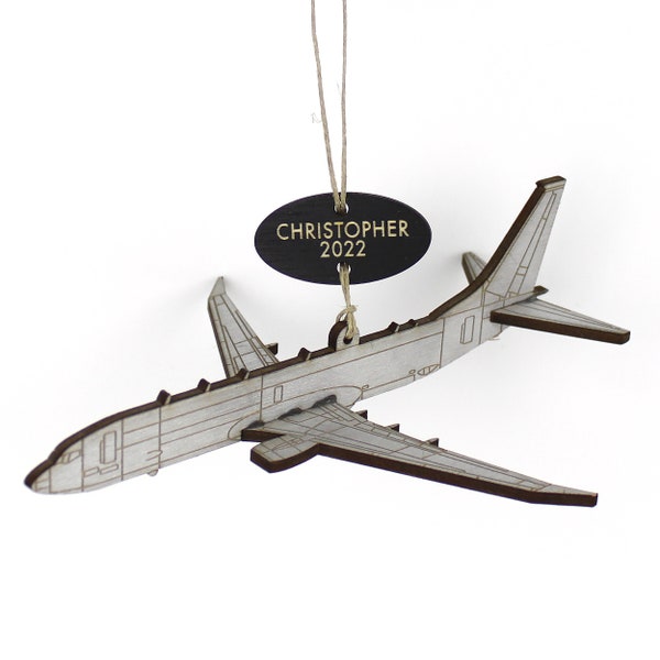 P-8 Poseidon Marine Patrol Reconnaissance Aircraft Airplane Ornament With Personalized Tag