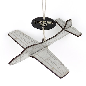 T-37 Tweet Jet Airplane Ornament with Personalized Tag