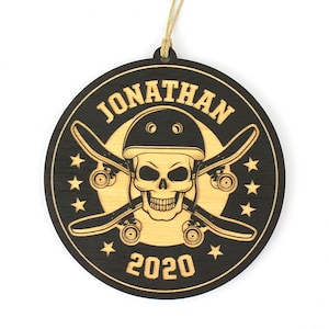 Personalized Skateboard Christmas Ornament