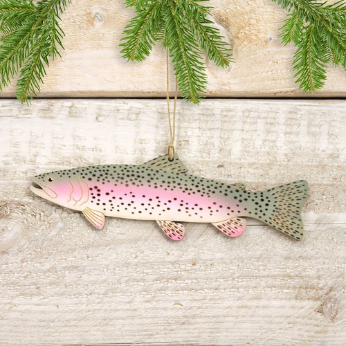 Rainbow Trout Fish Christmas Ornament Etsy