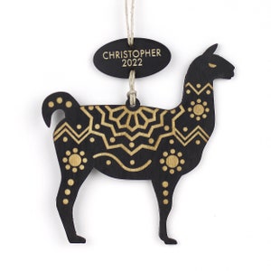 Personalized Llama Ornament