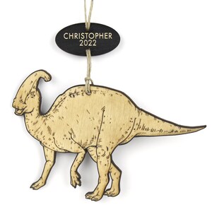 Personalized Parasaurolophus Dinosaur Ornament