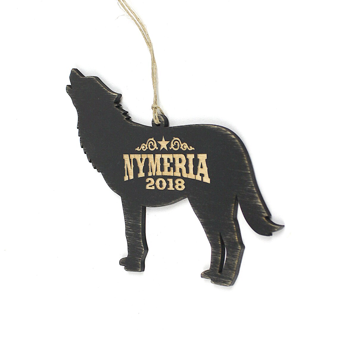 Personalized Wolf Christmas Ornament Wolf Gift Custom Etsy