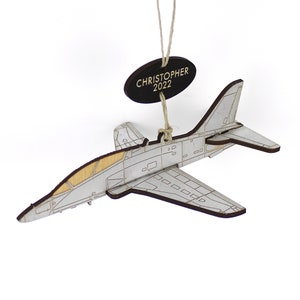 T-45 Goshawk Jet Airplane Ornament with Personalized Tag