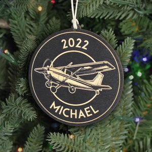 Personalized Airplane Ornament Pilot Gift General Aviation Gift